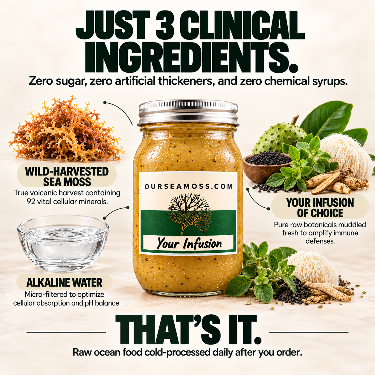 Herbal Infused Wild Harvested Sea Moss Gel