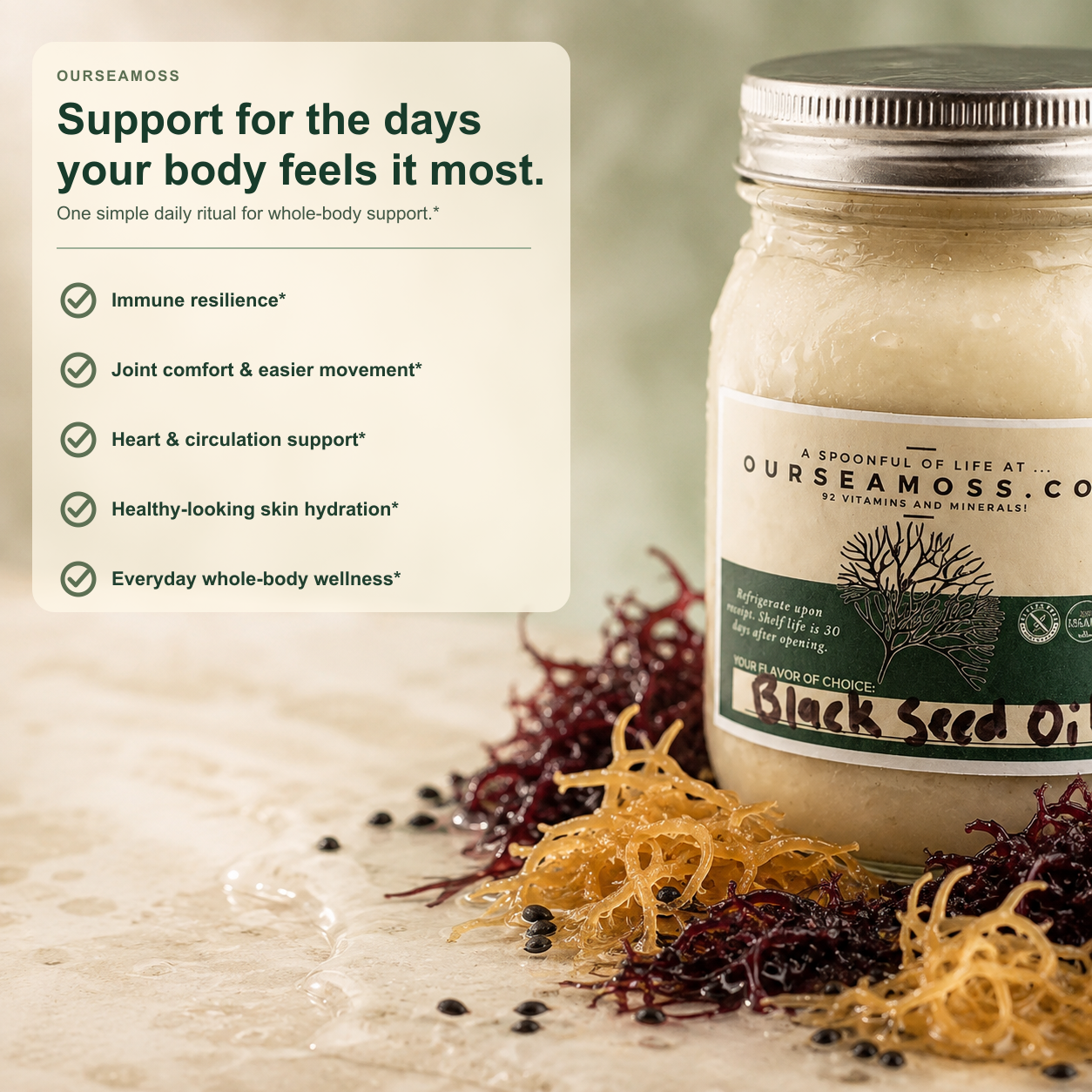 Black Seed Oil Sea Moss Gel