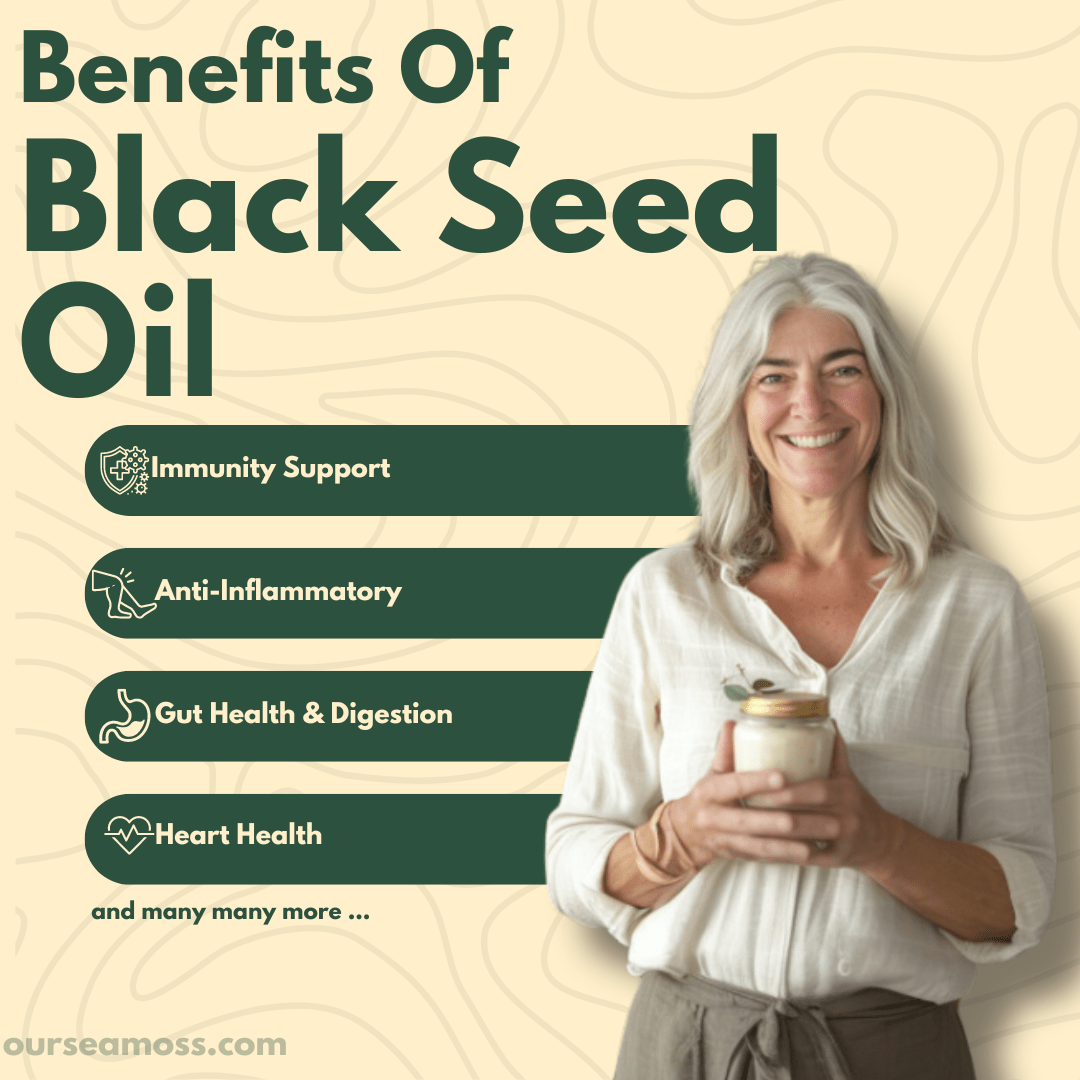Black Seed Oil Infused Wild Harvested Sea Moss Gel (Made Fresh To Order Everyday)
